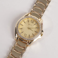 Women Stylish Chain Wrist Watch Golden G