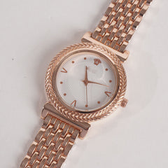 Women Stylish Chain Wrist Watch Rosegold V