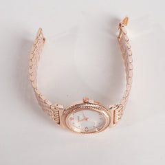 Women Stylish Chain Wrist Watch Rosegold V