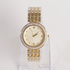 Women Stylish Chain Wrist Watch Golden