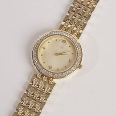 Women Stylish Chain Wrist Watch Golden