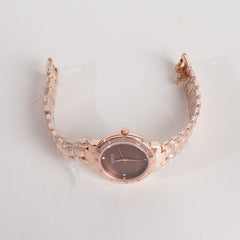 Women Stylish Chain Wrist Watch Rosegold G
