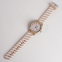 Rubber Strap Fashion Dial Wrist Watch Brown