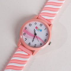 Rubber Strap Fashion Dial Wrist Watch Orange