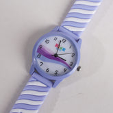 Rubber Strap Fashion Dial Wrist Watch Purple
