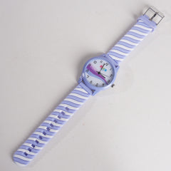 Rubber Strap Fashion Dial Wrist Watch Purple