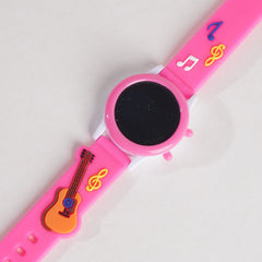 Digital LED Wrist Watch Pink Music