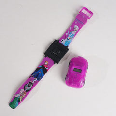 KIDS CHARACTER WRIST WATCH WITH CAR LIGHT AND MUSIC