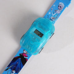 KIDS CHARACTER WRIST WATCH WITH CAR LIGHT AND MUSIC