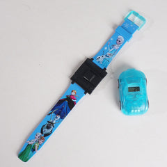 KIDS CHARACTER WRIST WATCH WITH CAR LIGHT AND MUSIC