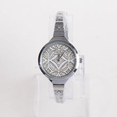 Women Stylish Chain Wrist Watch Silver With White Dial