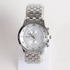Mens Silver White Black Dial TBS-C Chain Watch