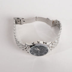 Mens Silver Black Dial TBS-C Chain Watch