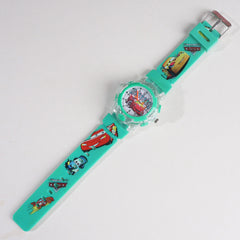 Kids Green Character Analog Watch