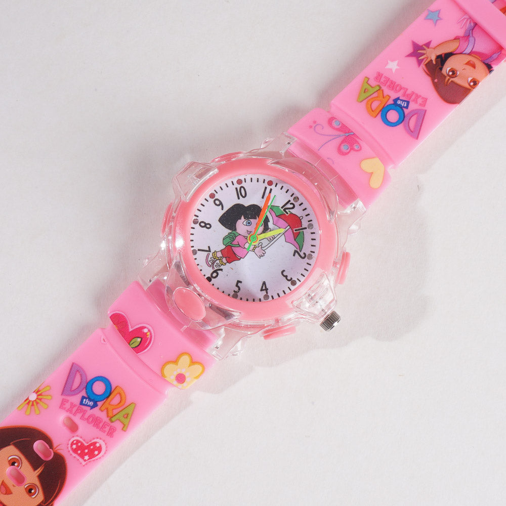 Kids Pink Character Analog Watch