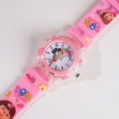 Kids Pink Character Analog Watch