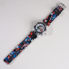 Kids Black Character Analog Watch