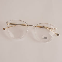 Fancy White Golden Optical Frame