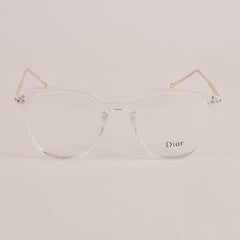 Fancy White Golden Optical Frame