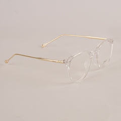 Fancy White Golden Optical Frame