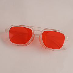 KIDS Sunglasses White Frame Red Shade