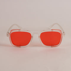 KIDS Sunglasses White Frame Red Shade