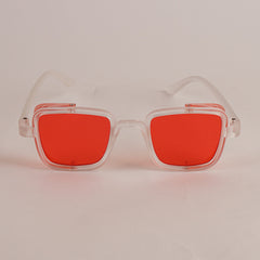 KIDS Sunglasses White Frame Red Shade
