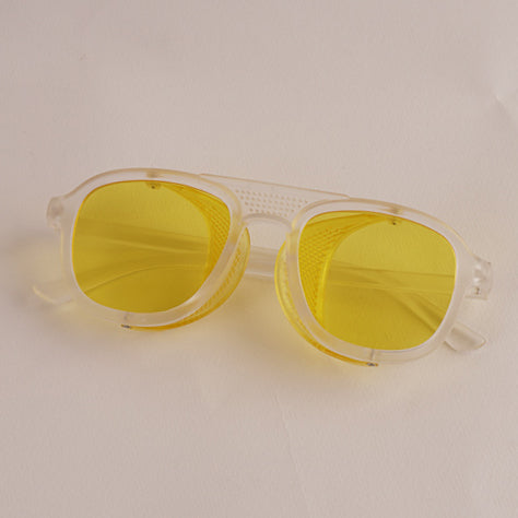 KIDS Sunglasses White Frame Yellow Shade 1