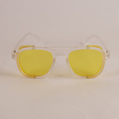 KIDS Sunglasses White Frame Yellow Shade 1