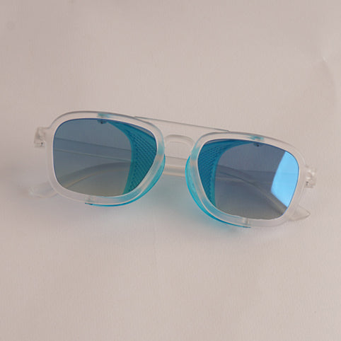 KIDS Sunglasses White Frame Blue Shade 1