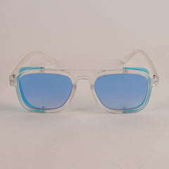 KIDS Sunglasses White Frame Blue Shade 1