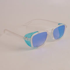 KIDS Sunglasses White Frame Blue Shade 1