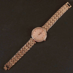 Women Chain Wrist Watch Rosgold R Pink