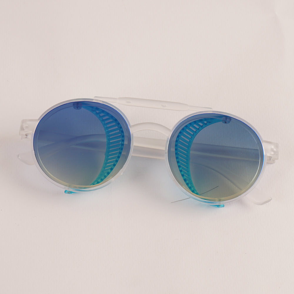 KIDS Sunglasses White Frame Blue Shade 1