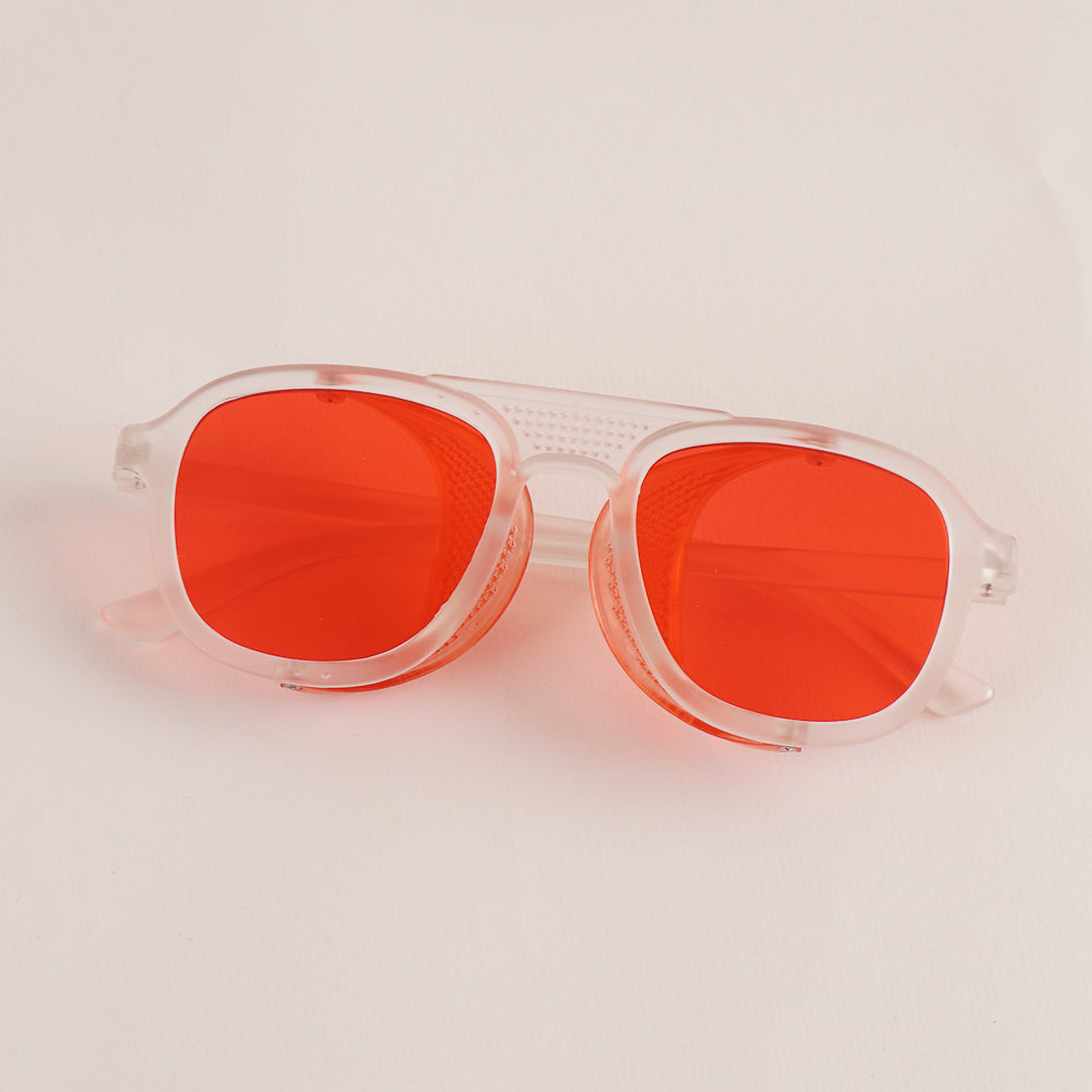 KIDS Sunglasses White Frame Red Shade