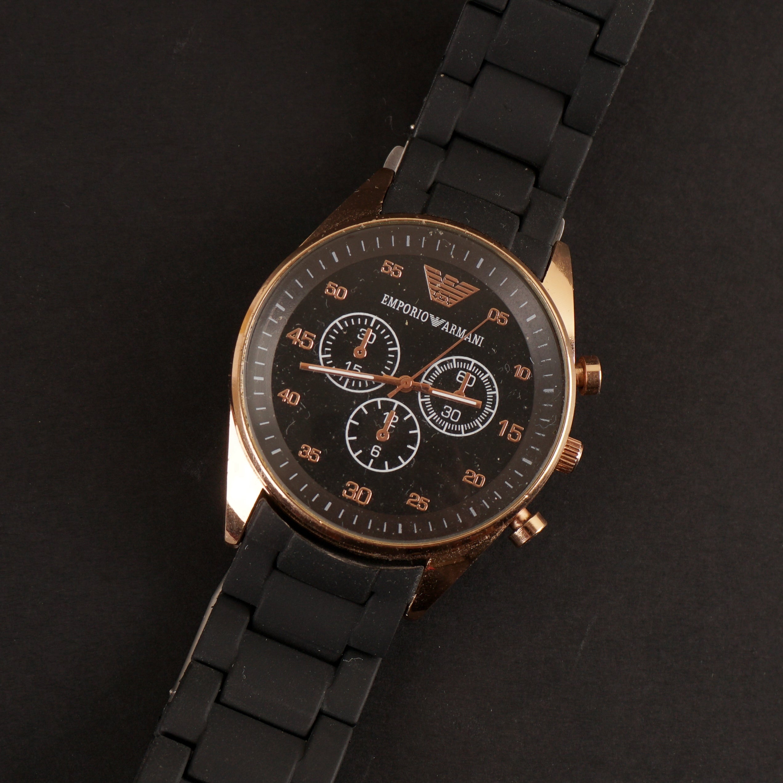 Mens Wrist Watch Black Chain Design