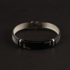 Black Leather Bracelet for Men