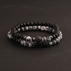 2pcs set 20183 beads Stone Bracelet