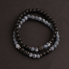2pcs set 20185 beads Stone Bracelet