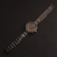 Women Chain Wrist Watch Black MK