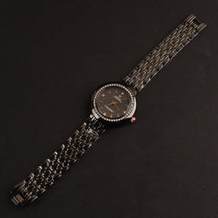 Women Chain Wrist Watch Black R