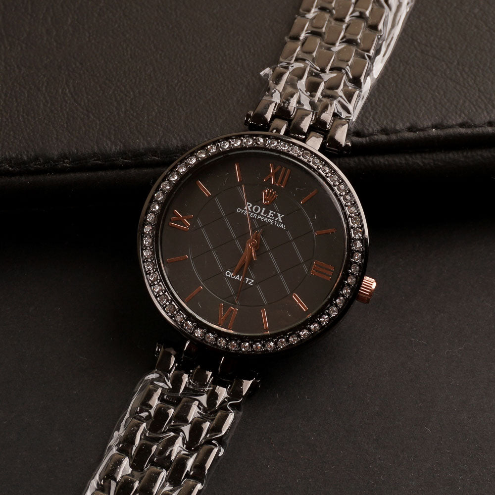Women Chain Wrist Watch Black
