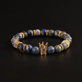 Trendy Crown BD-10011S Charm Bracelet Women Men Stone Bead Bracelet