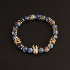 Trendy Crown BD-10011S Charm Bracelet Women Men Stone Bead Bracelet