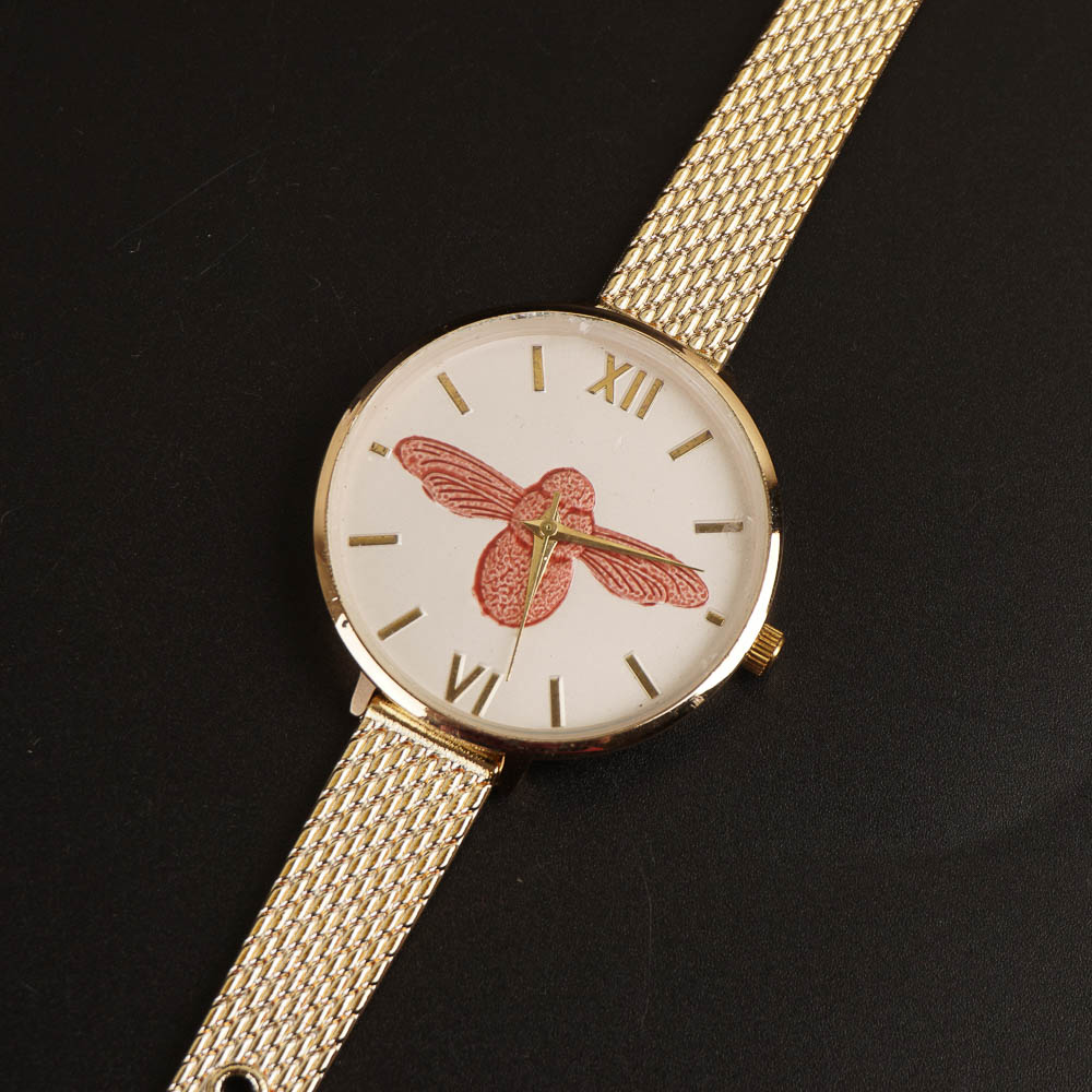 Golden Women Wrist Watch