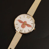Golden Women Wrist Watch