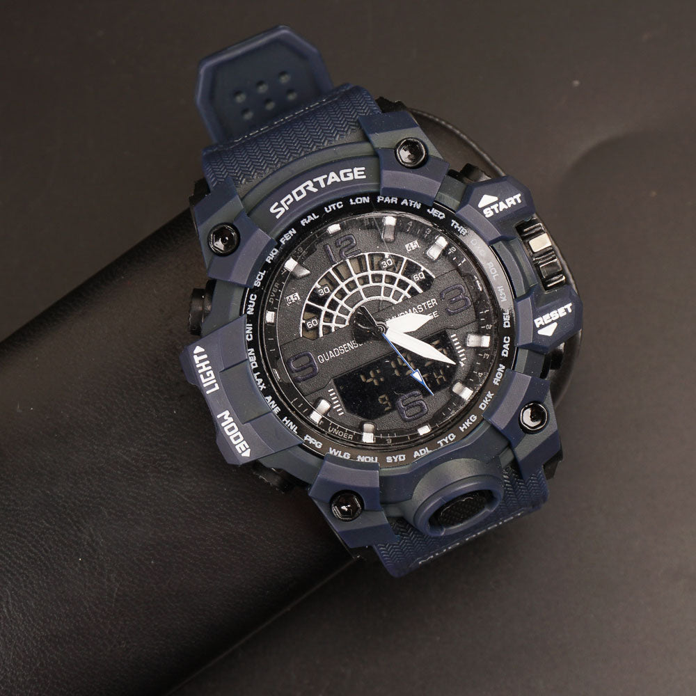 Digital LED Mens Sport Watch Blue