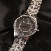 Women Chain Wrist Watch Silver MK