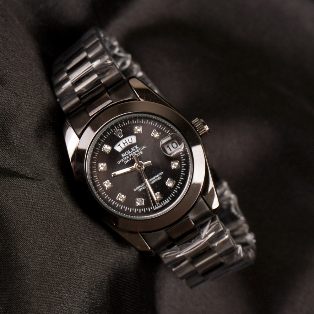 Women Chain Wrist Watch Black R