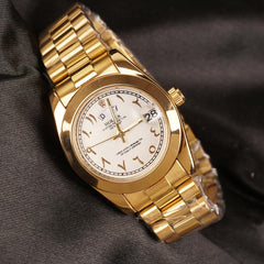 Women Chain Wrist Watch Golden White R